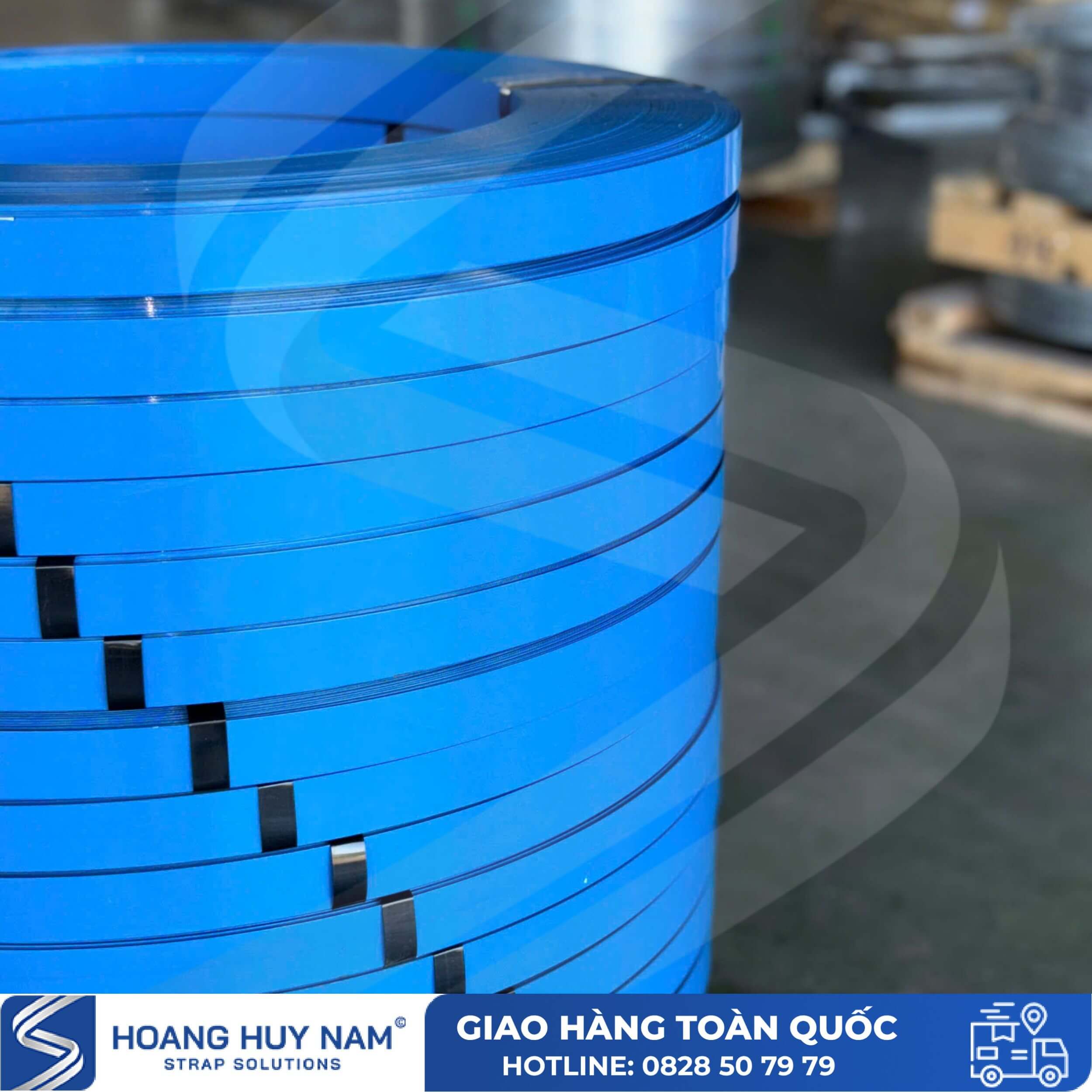 Dây đai thép sơn tĩnh điện sky blue