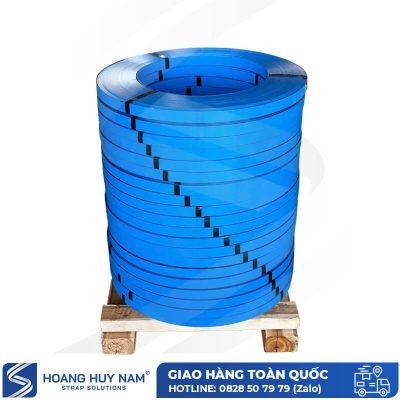 Dây đai thép sơn tĩnh điện blue
