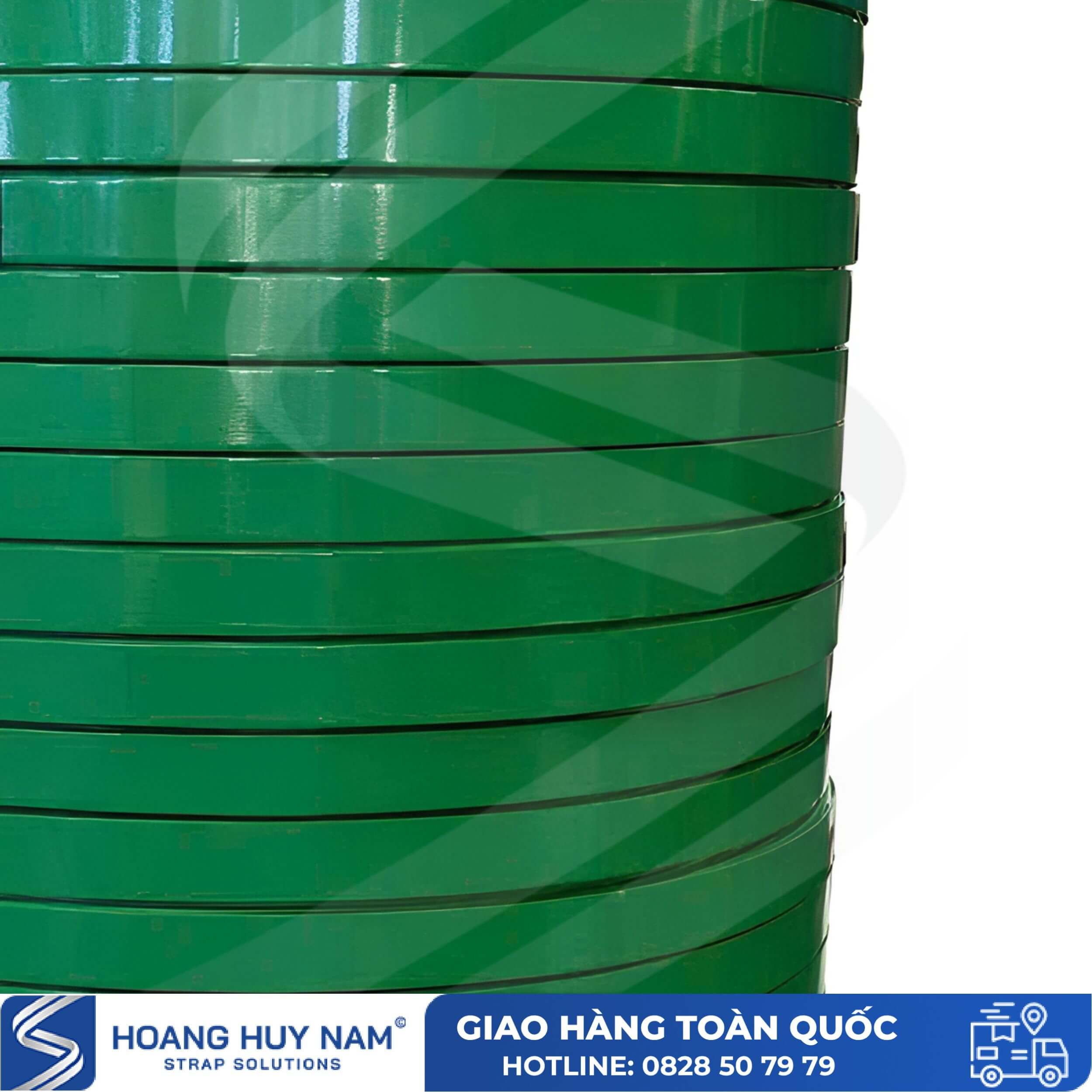 Dây đai thép sơn tĩnh điện Green