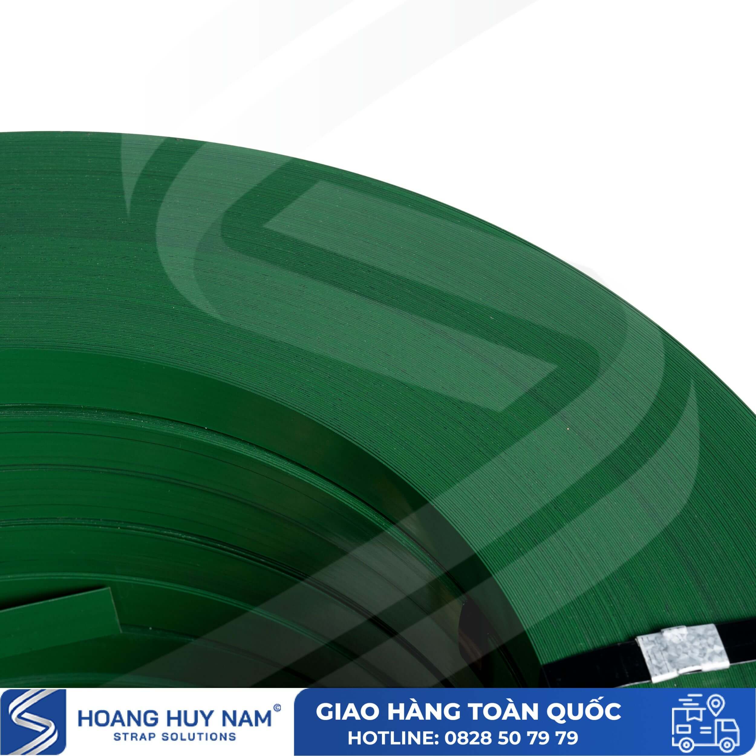 Dây đai thép sơn tĩnh điện Green