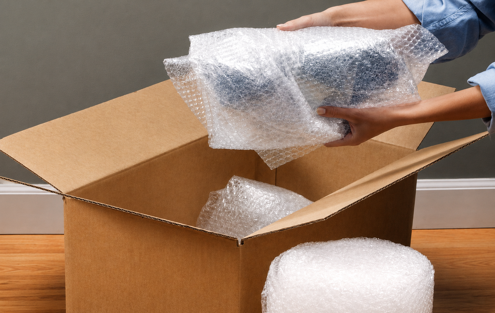 Bước 1: Bọc từng sản phẩm riêng lẻ