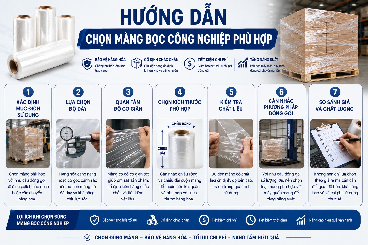 Hướng dẫn chọn màng bọc công nghiệp phù hợp