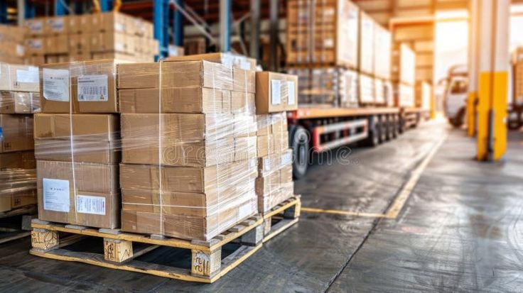 Pallet hàng hóa được quấn màng PE đúng quy định đóng gói pallet xuất khẩu